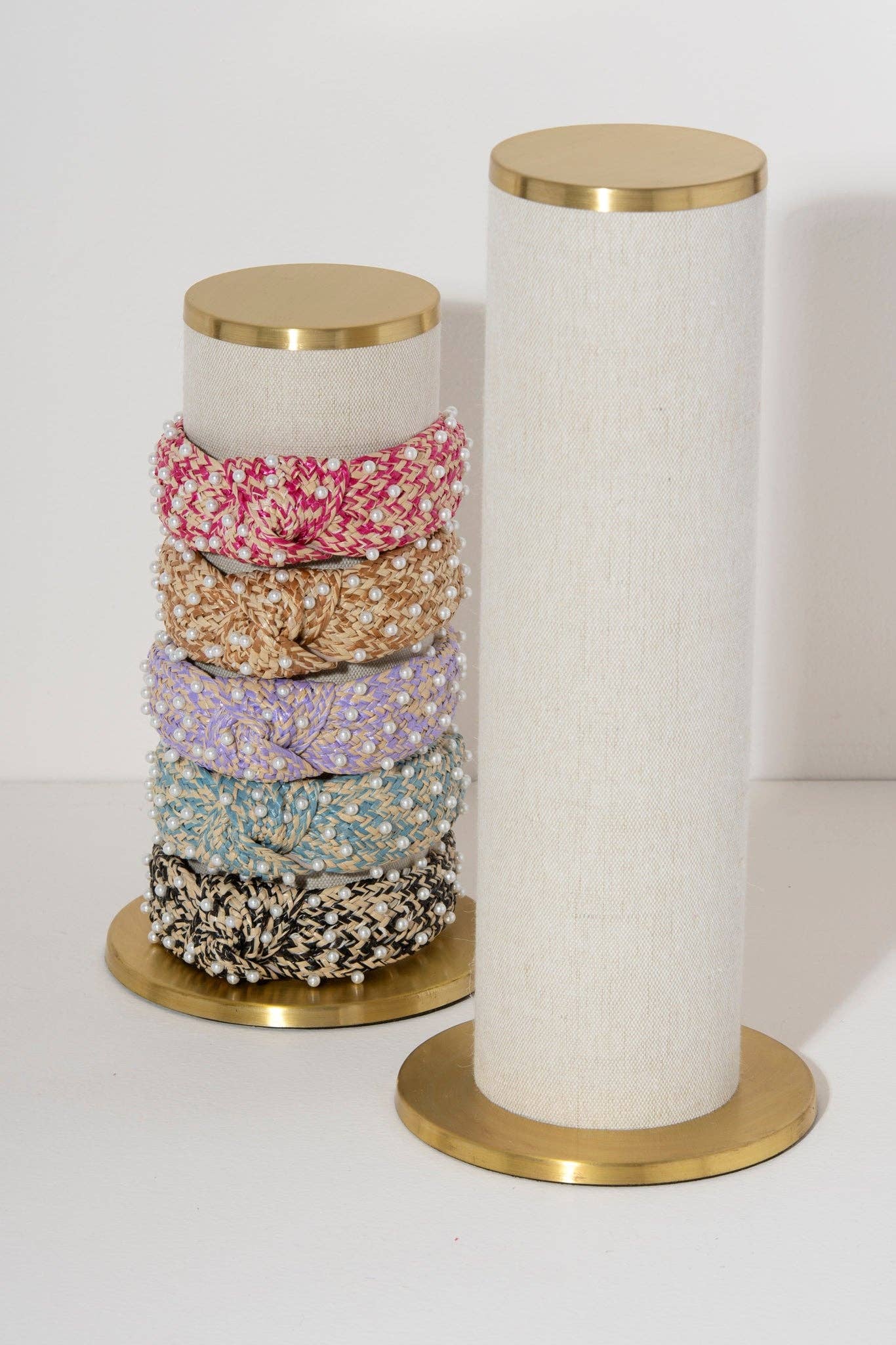 PEARL EMBELLISHED KNOTTED HEADBAND: Turquoise