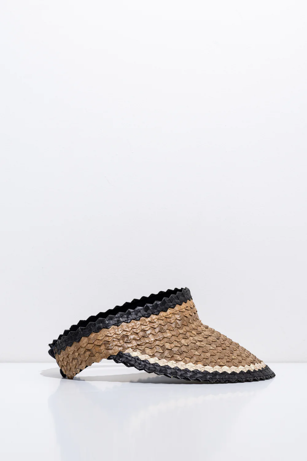 Rattan Sun Visor Tri-Tone: Black