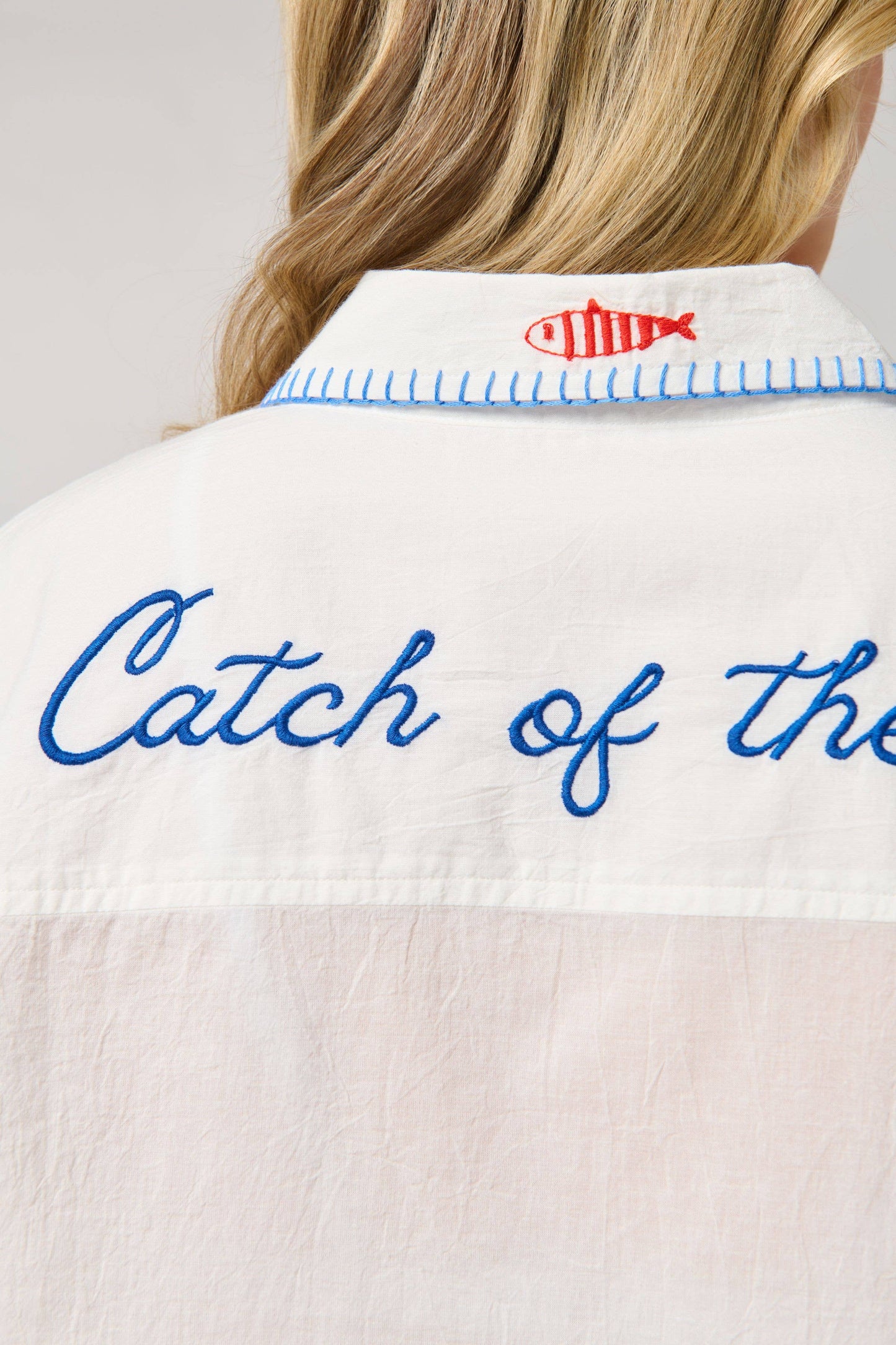 "SNAP & SIP/CATCH OF THE DAY" COVER-UP SHIRT