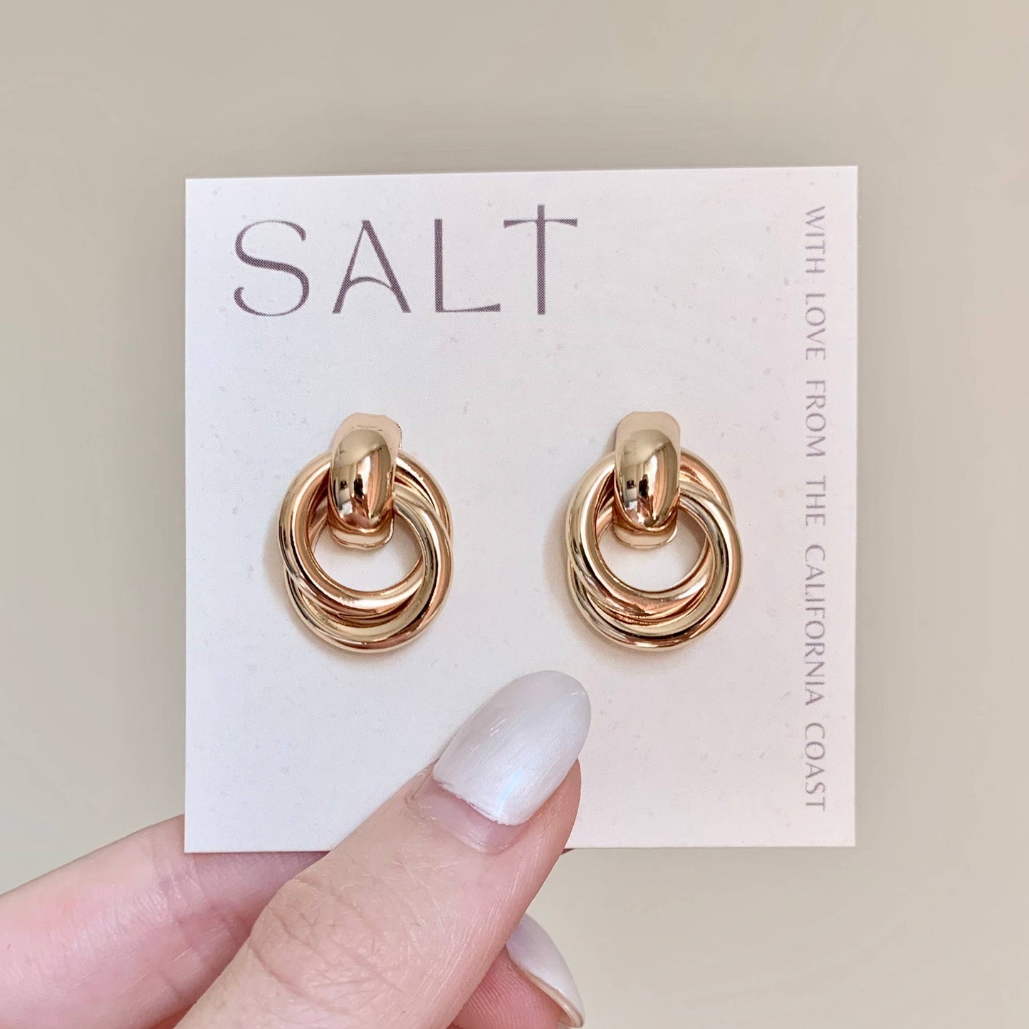 THE PERFECT KNOT STUDS | gold | twisted tube stud earrings