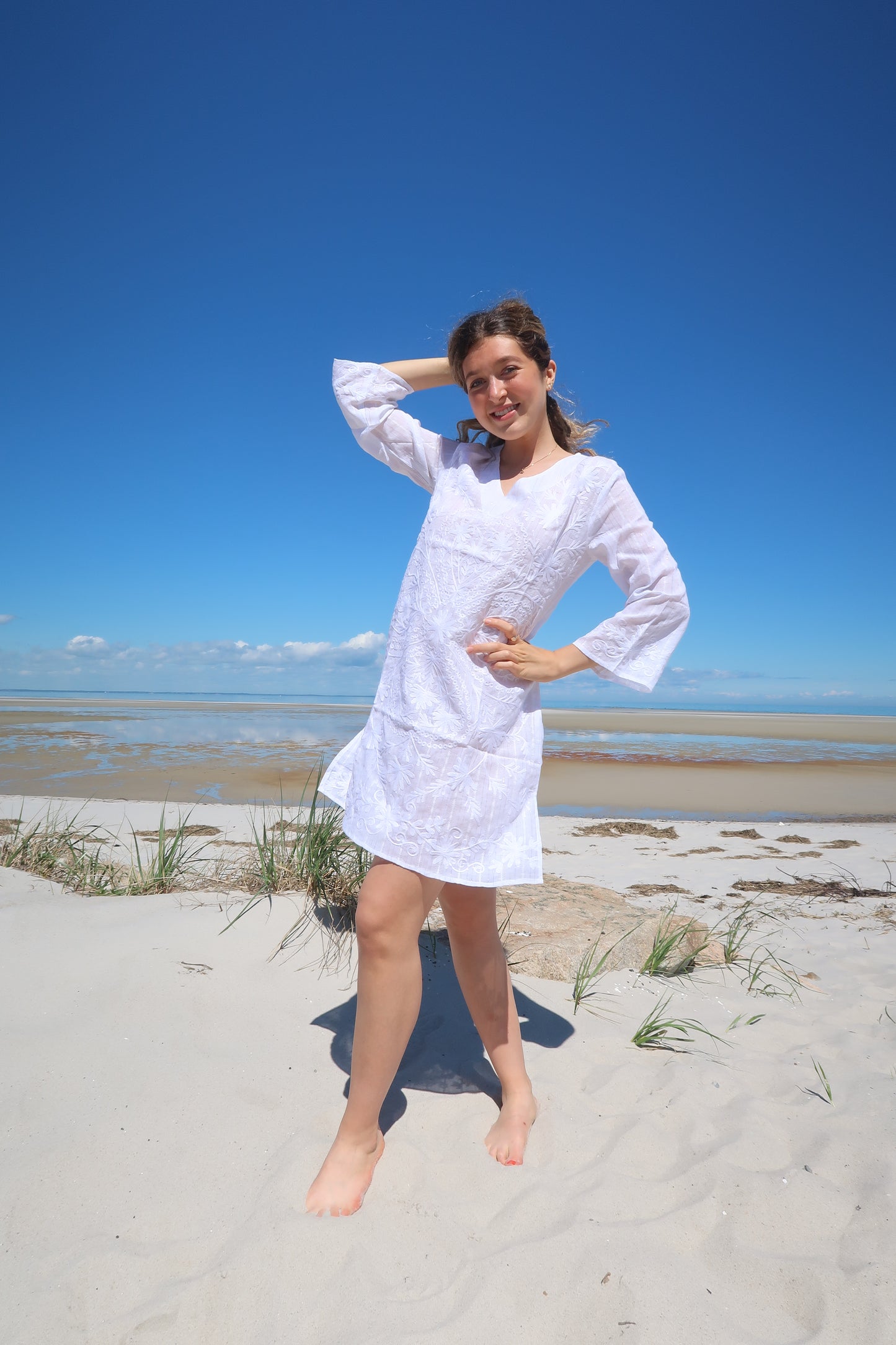 Faena White Embroidered Tunic