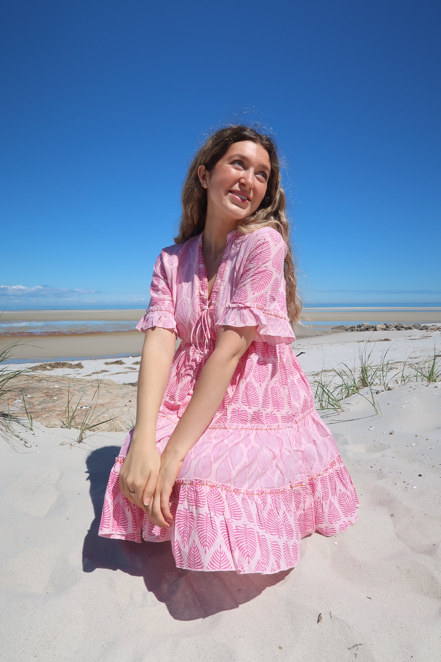 Sana Dress (PINK IKAT)