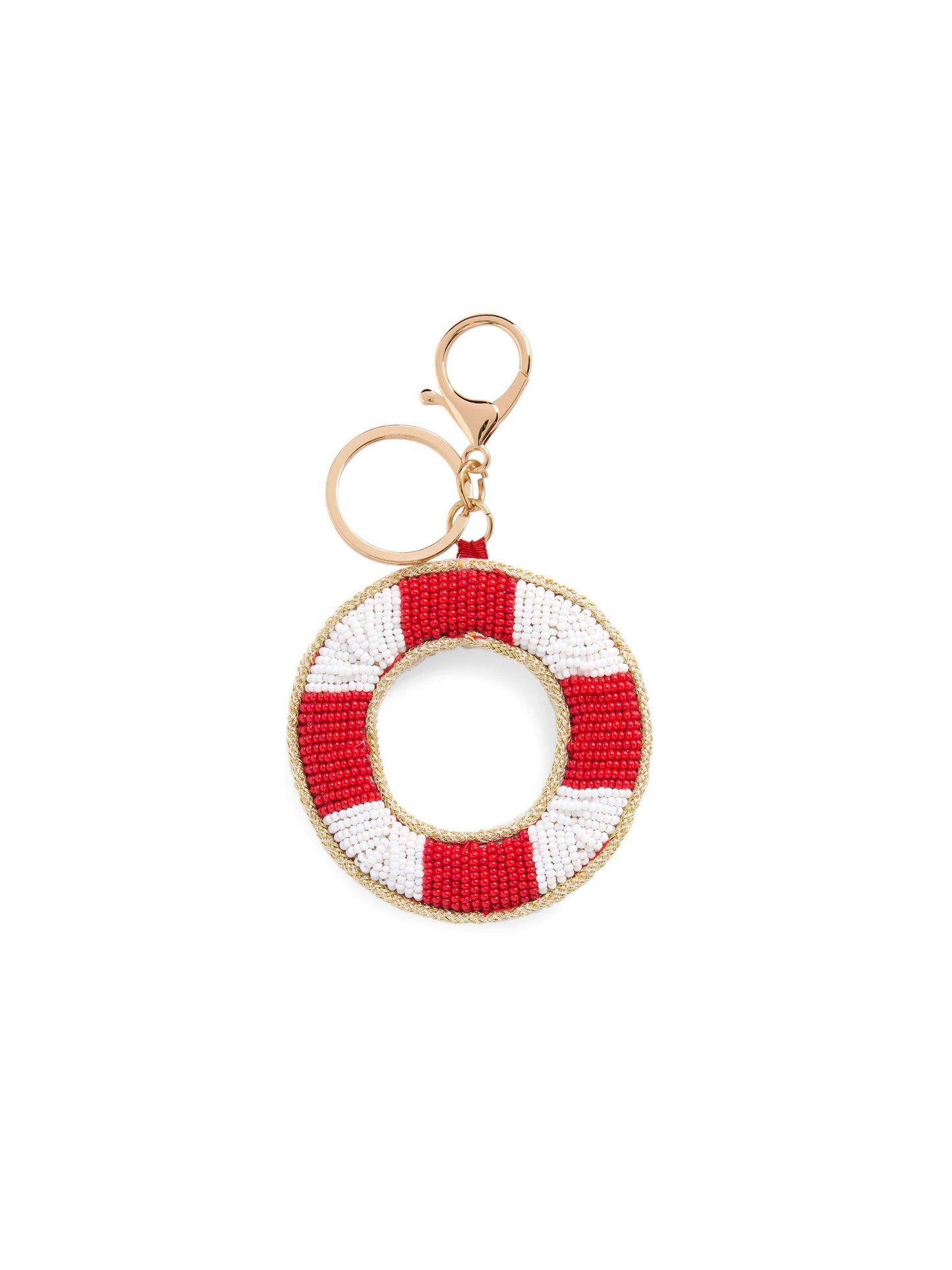 LIFE SAVER BEADED BAG CHARM/KEY RING,MULTI