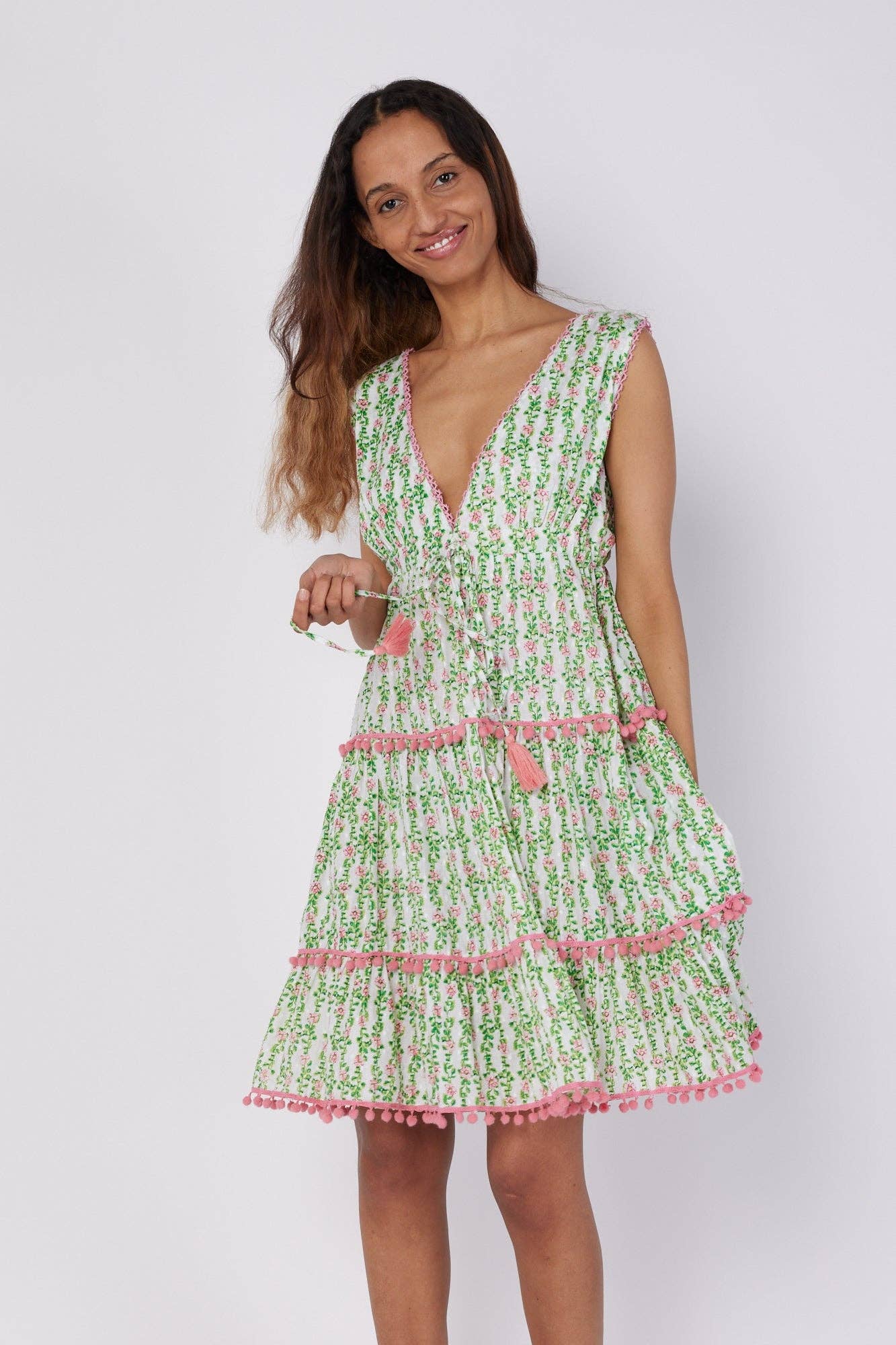 Paula Pink & Green One-Size Cover Up