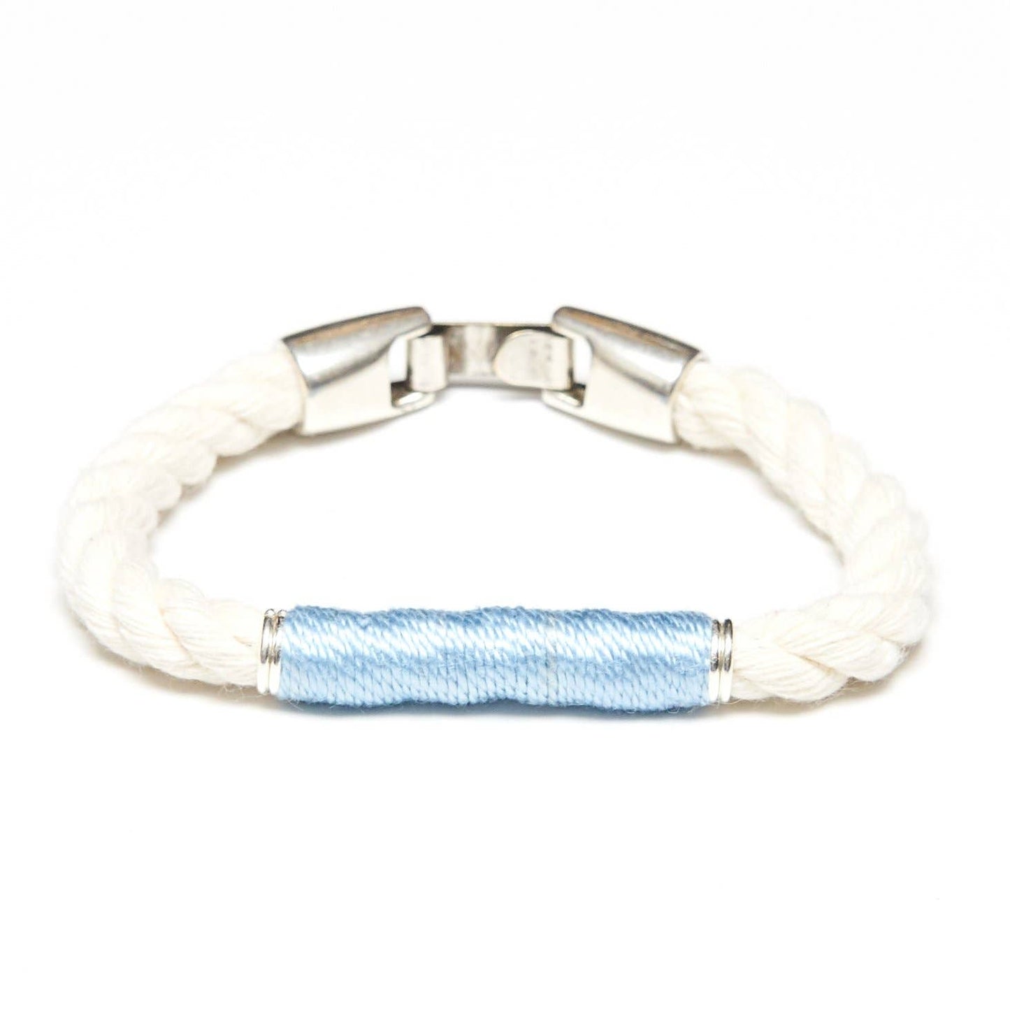 Beacon Bracelet - Ivory/Light Blue/Silver