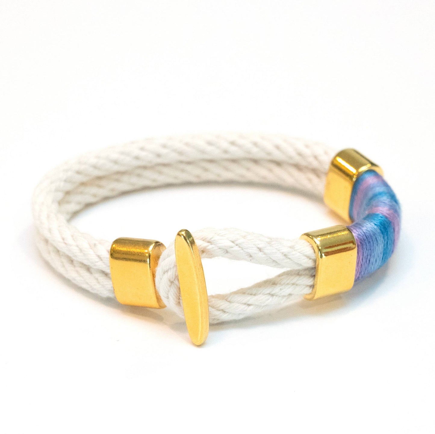 Cambridge Bracelet - Ivory/Hydrangea/Gold L