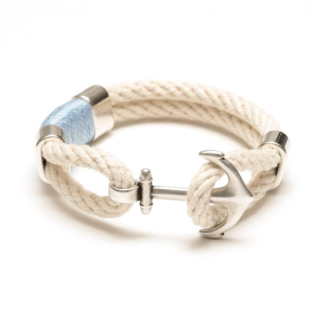 Waverly Bracelet - Ivory/Light Blue/Silver S