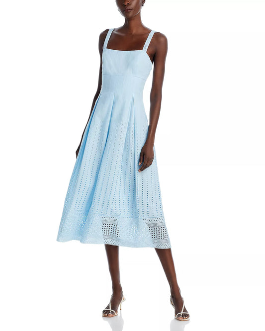 FRENCH CONNECTION ABANA BITON BROIDERIE DRESS
