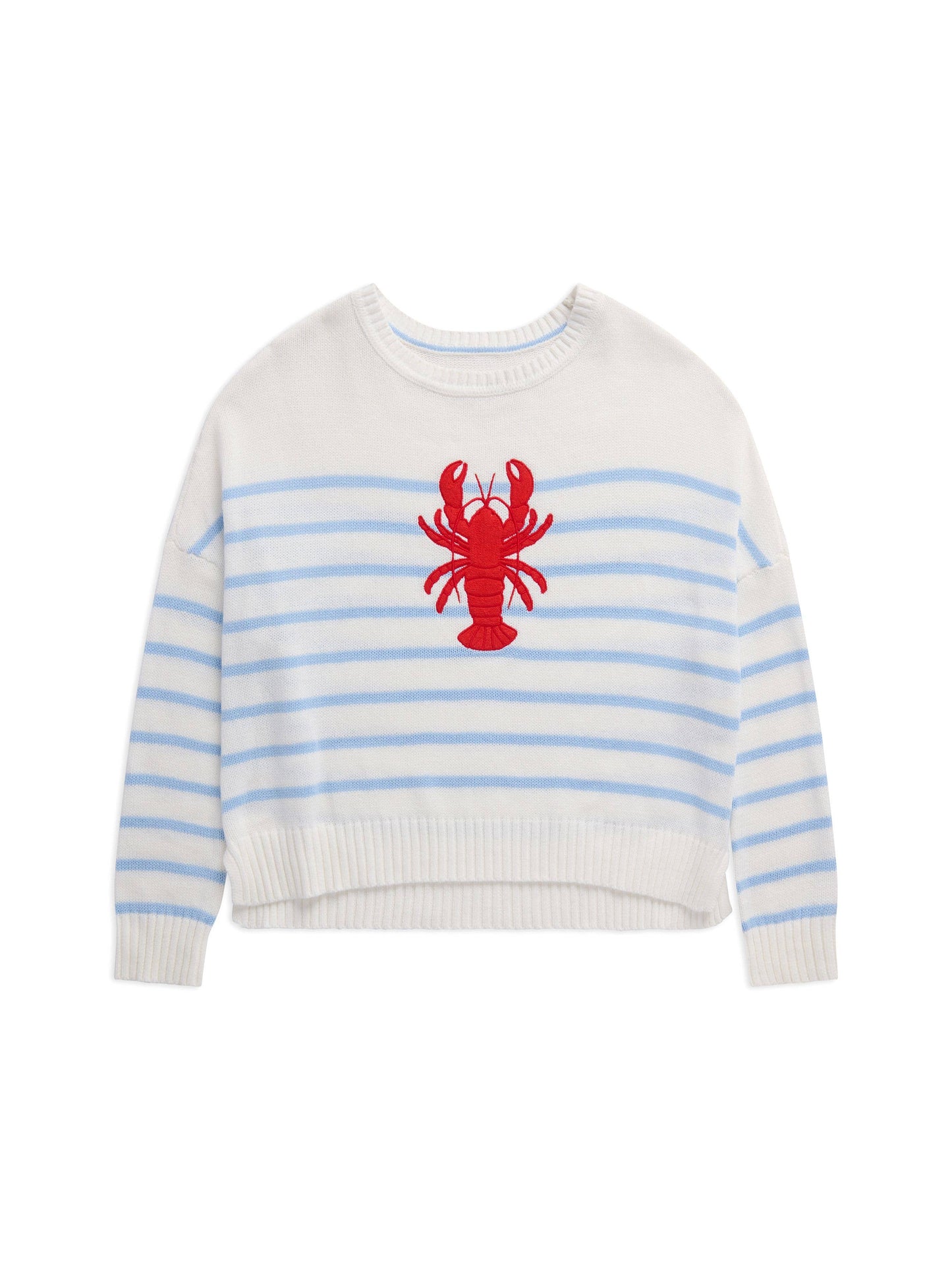 LOBSTER EMBROIDERED NEW ENGLAND SUMMER SWEATER