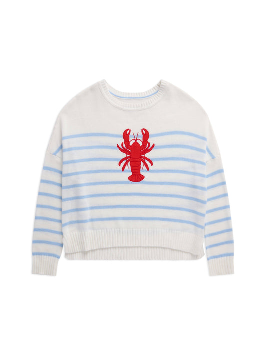 LOBSTER EMBROIDERED NEW ENGLAND SUMMER SWEATER