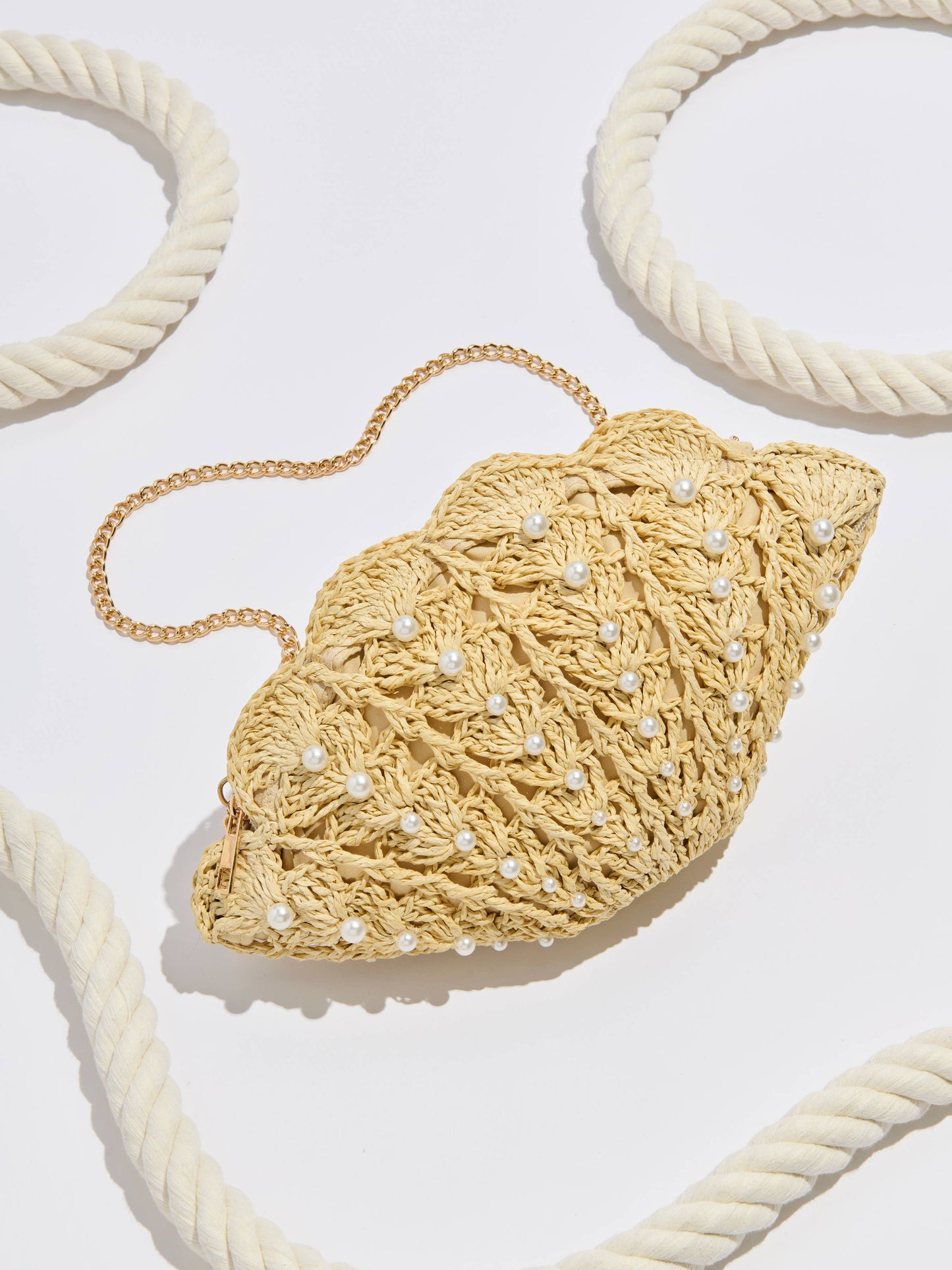 SHELL CROSS-BODY,NATURAL