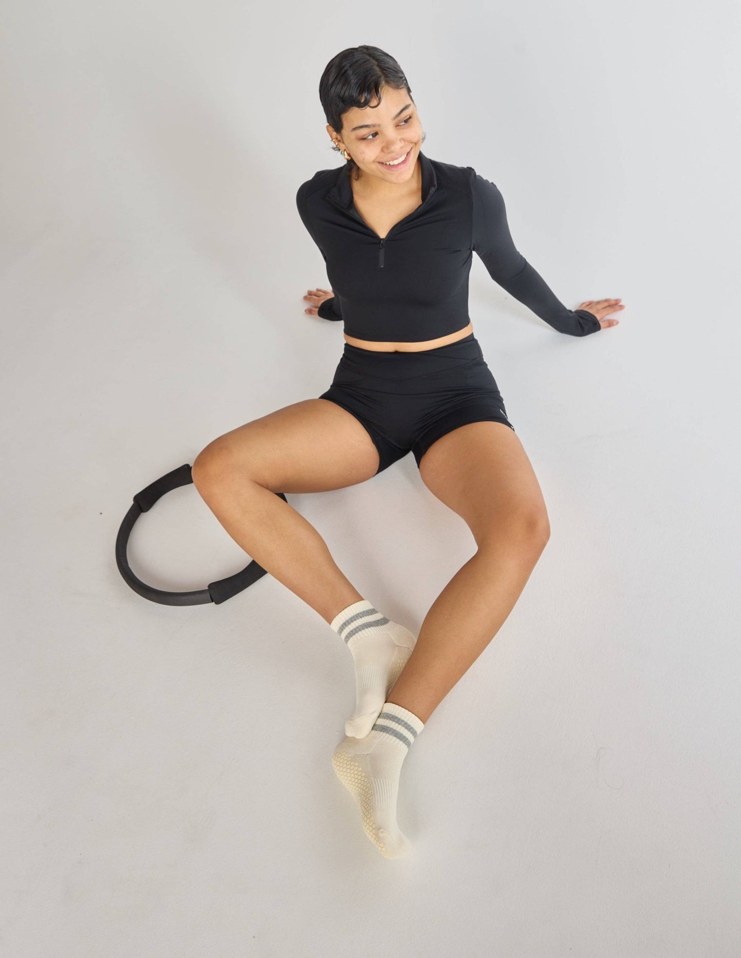The Boyfriend Grip Sock: White