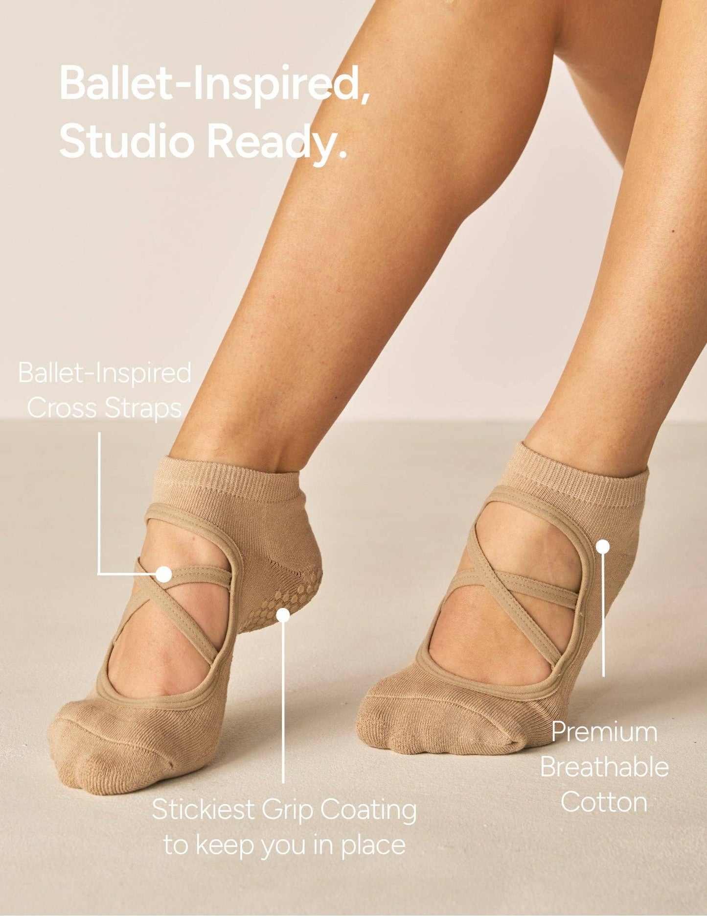 The Valerie Grip Sock: White