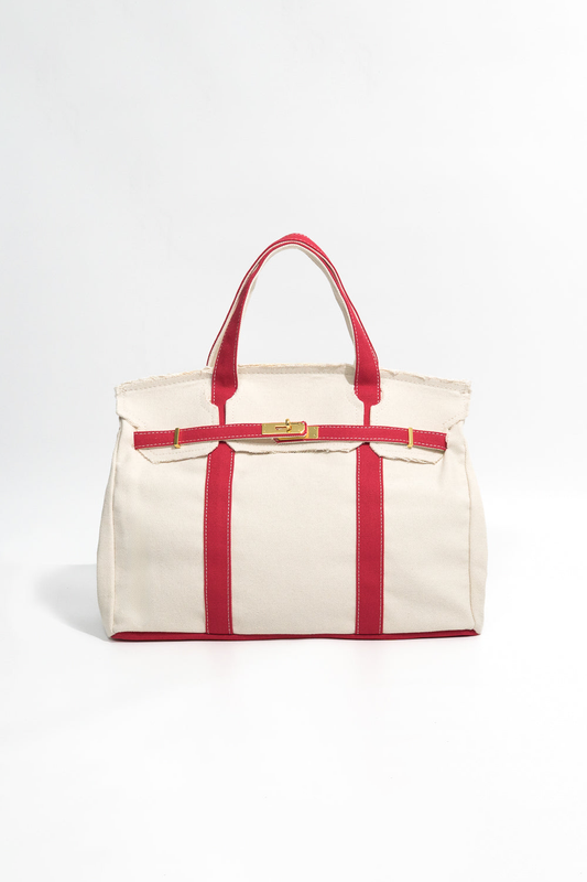 Handmade Premium Cotton Canvas Boatkin Boat Bag (Preorder): Red