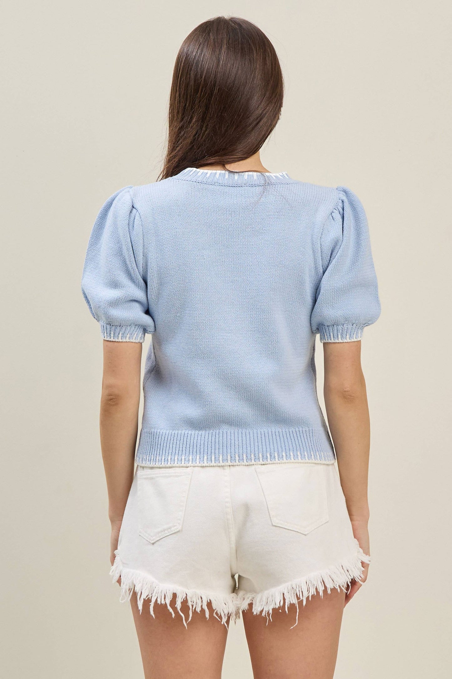 Lobster sweater top: Sky / S