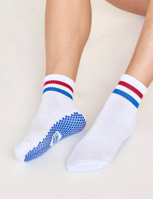The Boyfriend Grip Sock: Red and Blue