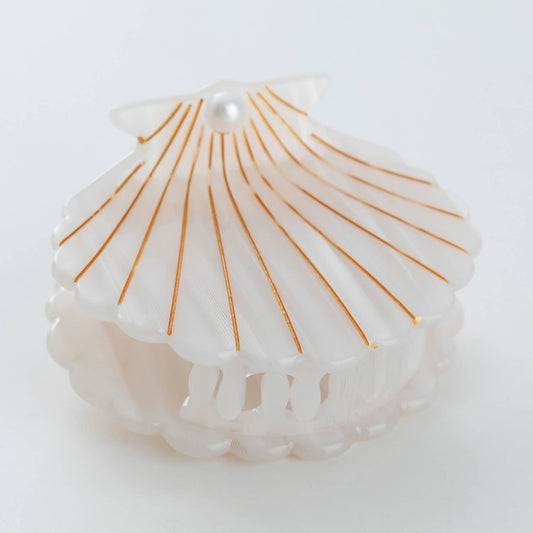 Opal Pearl Seashell | Gold Painted Seashell Claw Clip: Assorted