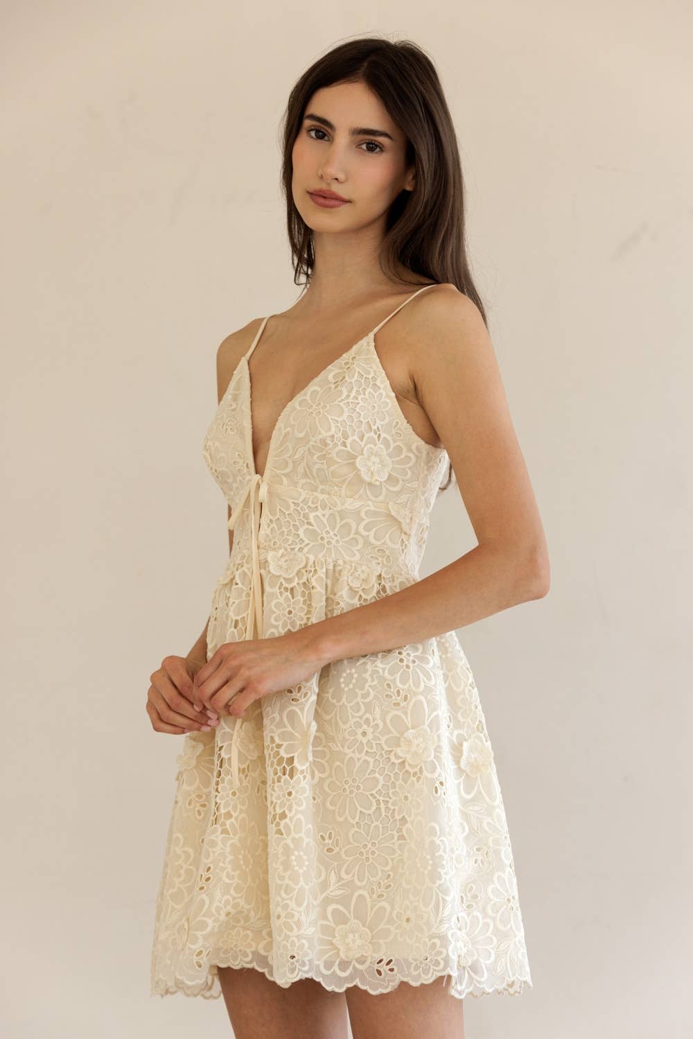 BUTTER LACE MINI DRESS