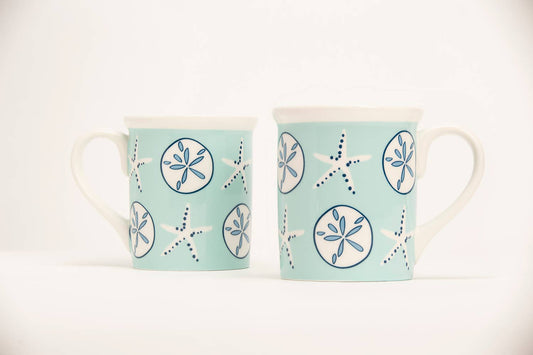 Aqua Shells Mug