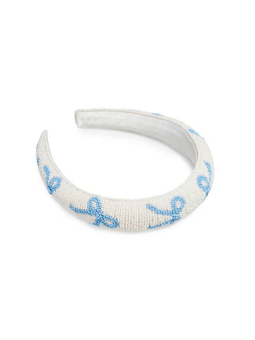 BEADED BOWS HEADBAND
