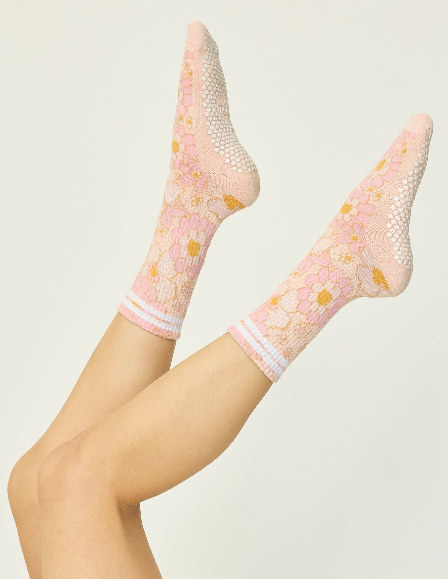 The Floral Grip Sock: Flower Power