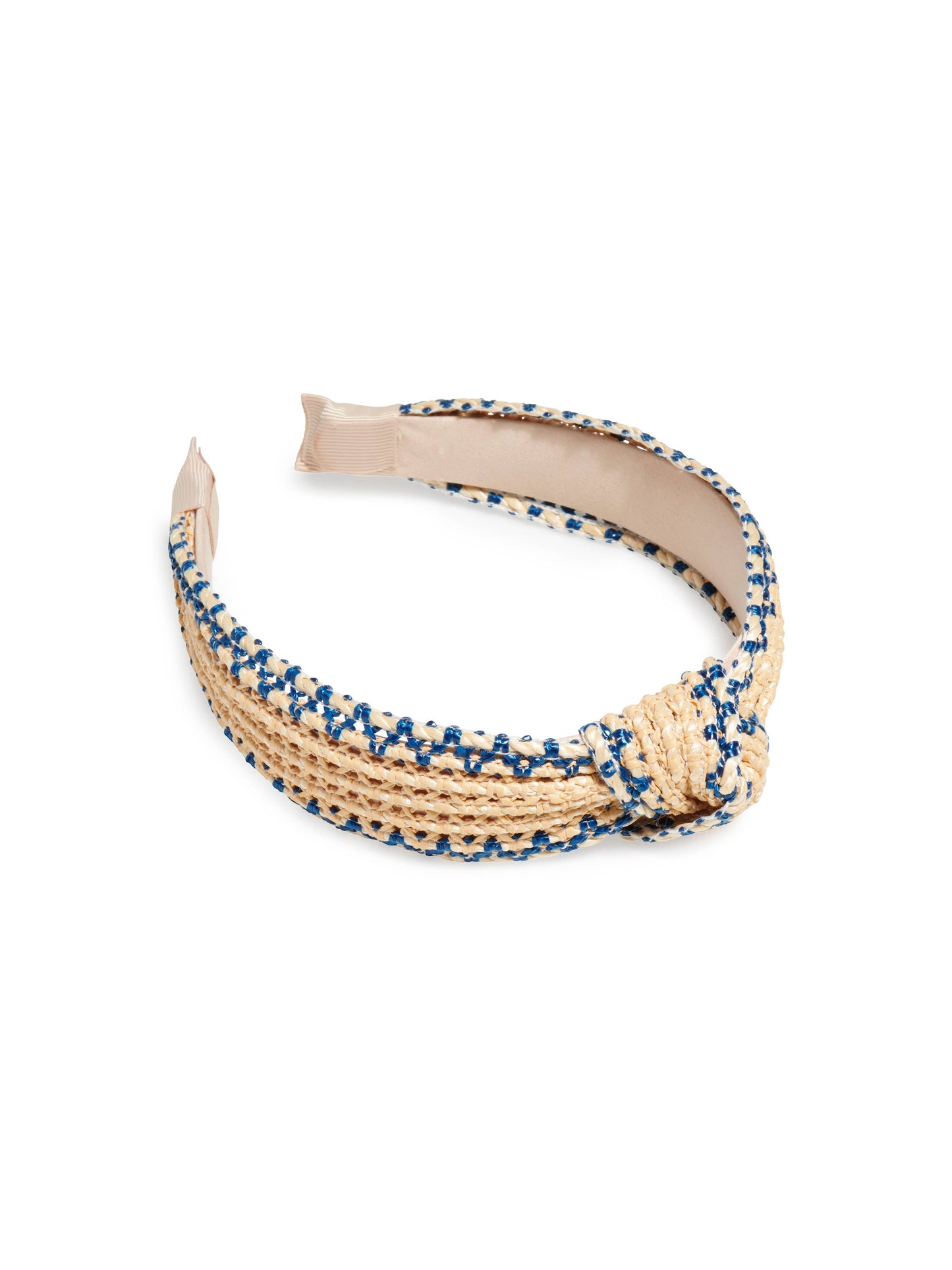 WOVEN KNOTTED HEADBAND: Blue