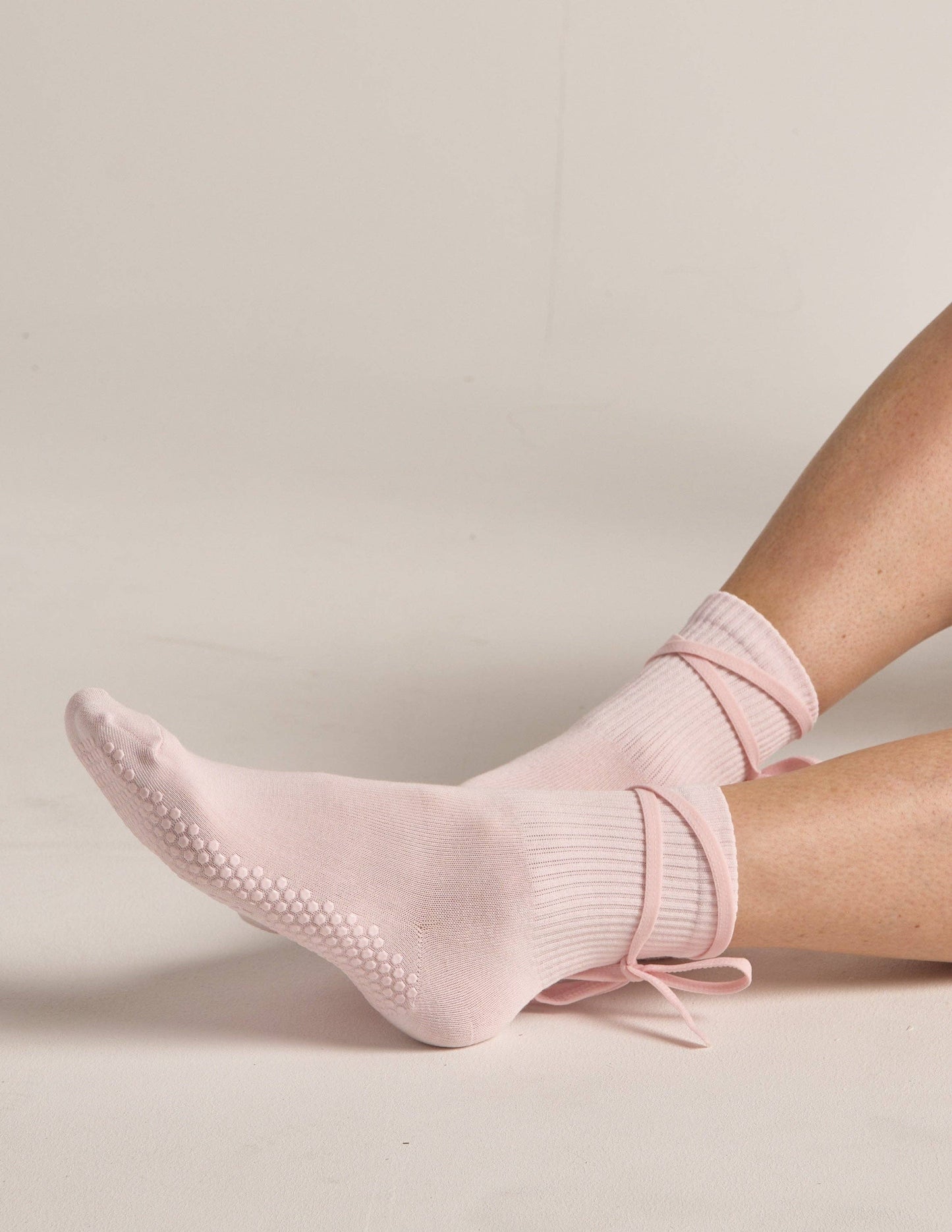 The Nina Grip Sock: Ballet Pink