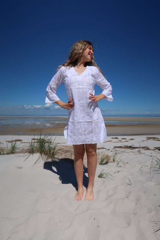Faena White Embroidered Tunic