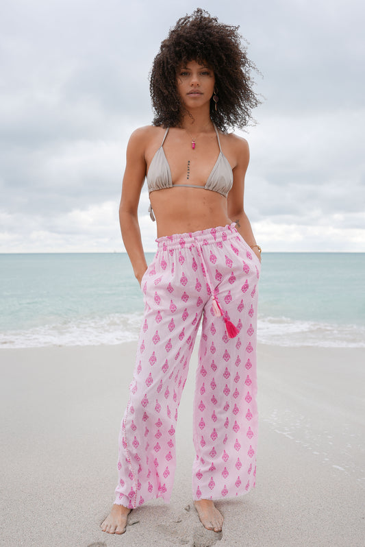 Hailey Resort Pant (IKAT PINK)