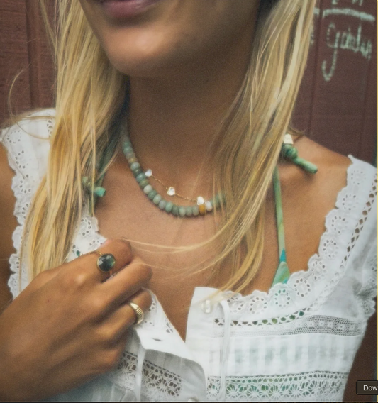 AMAZONITE NECKLACE - HANDMADE IN CHARLESTON