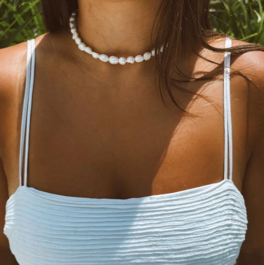 PEARL SAILORS LOCK NECKLACE - HANDMADE IN CHARLESTON