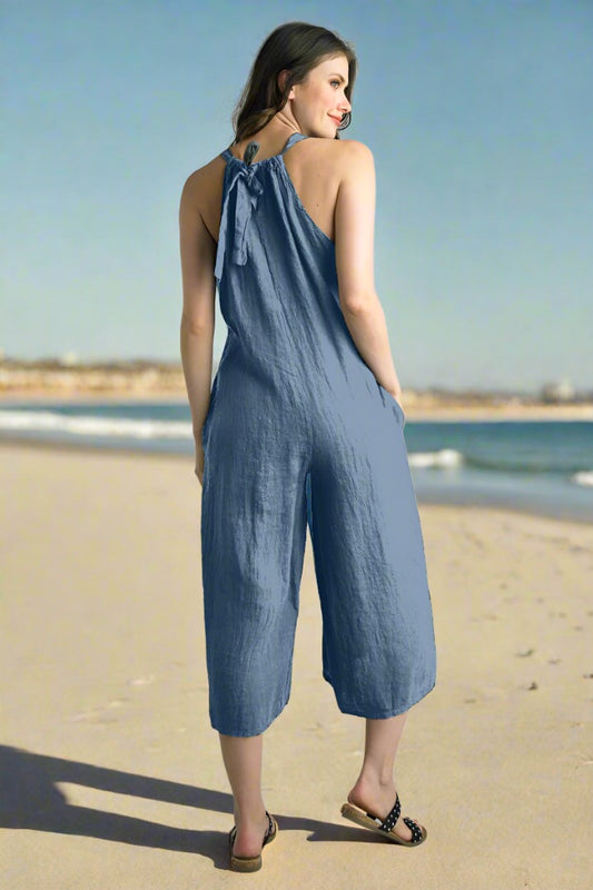 Jessica Linen Jumpsuit (DENIM)