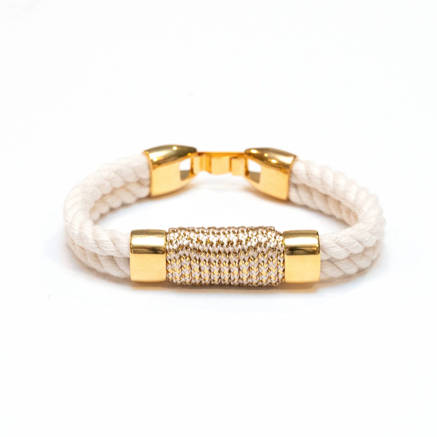 Tremont - Ivory/Metallic Gold - Nautical Rope Bracelet: M