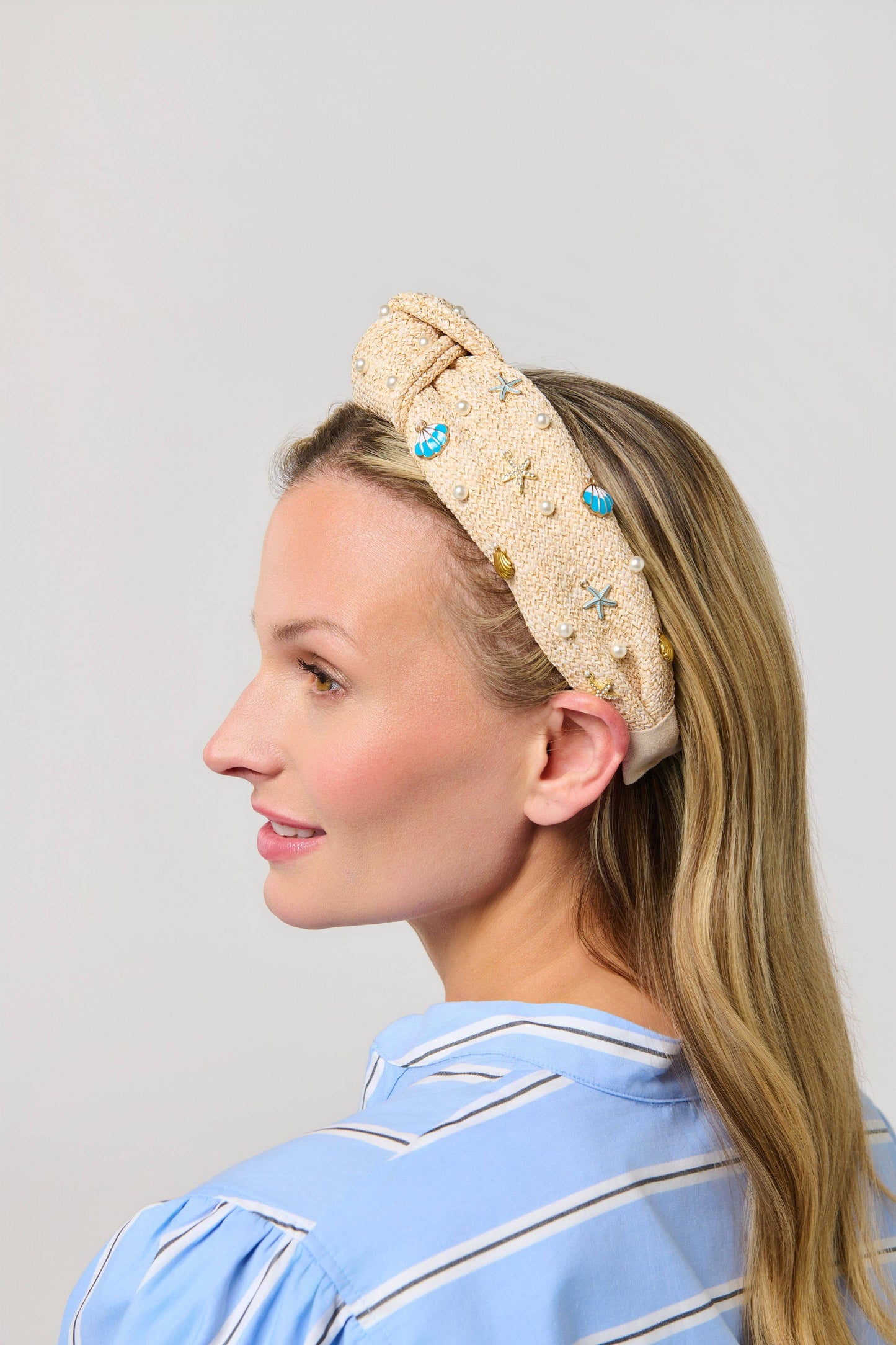 OCEAN CHARMS HEADBAND,NATURAL