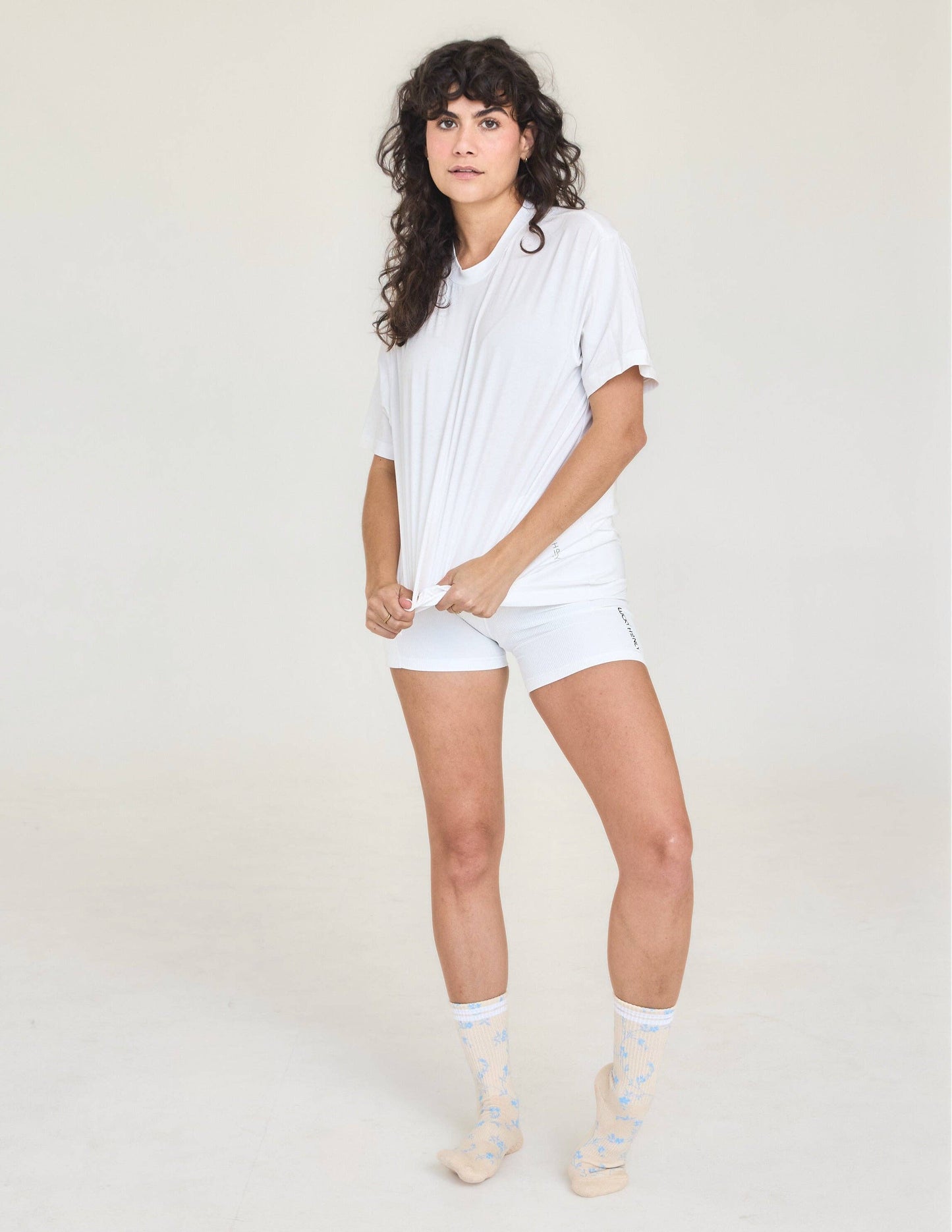 The Floral Grip Sock: Vintage Rose