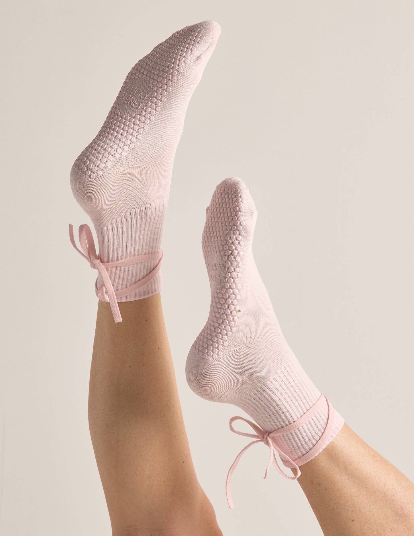 The Nina Grip Sock: Ballet Pink