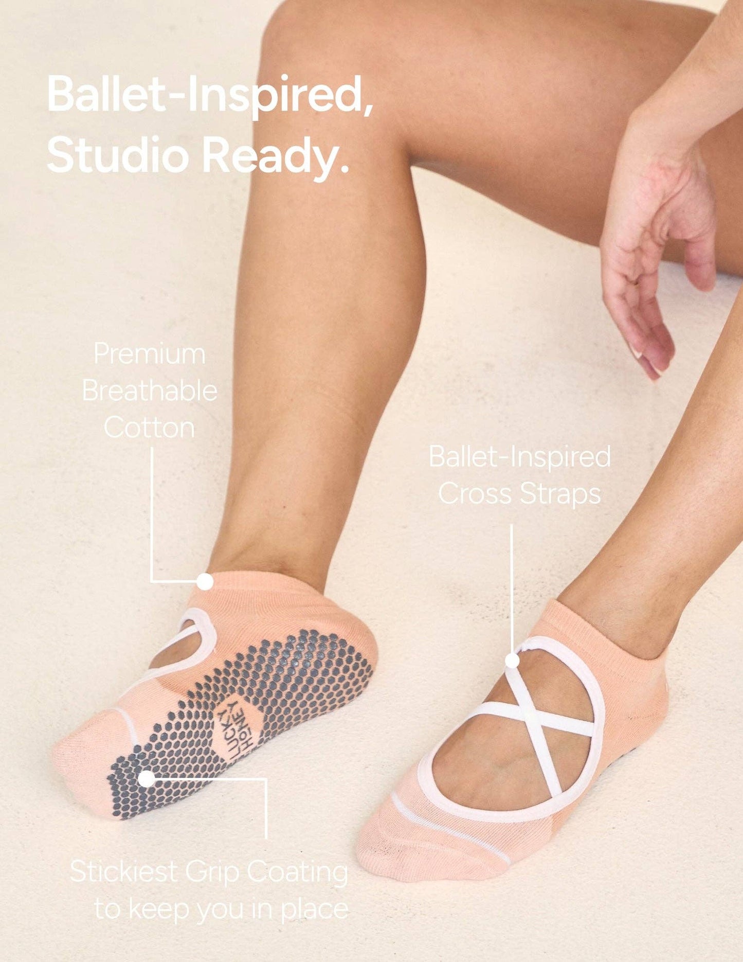 The Valerie Grip Sock: White