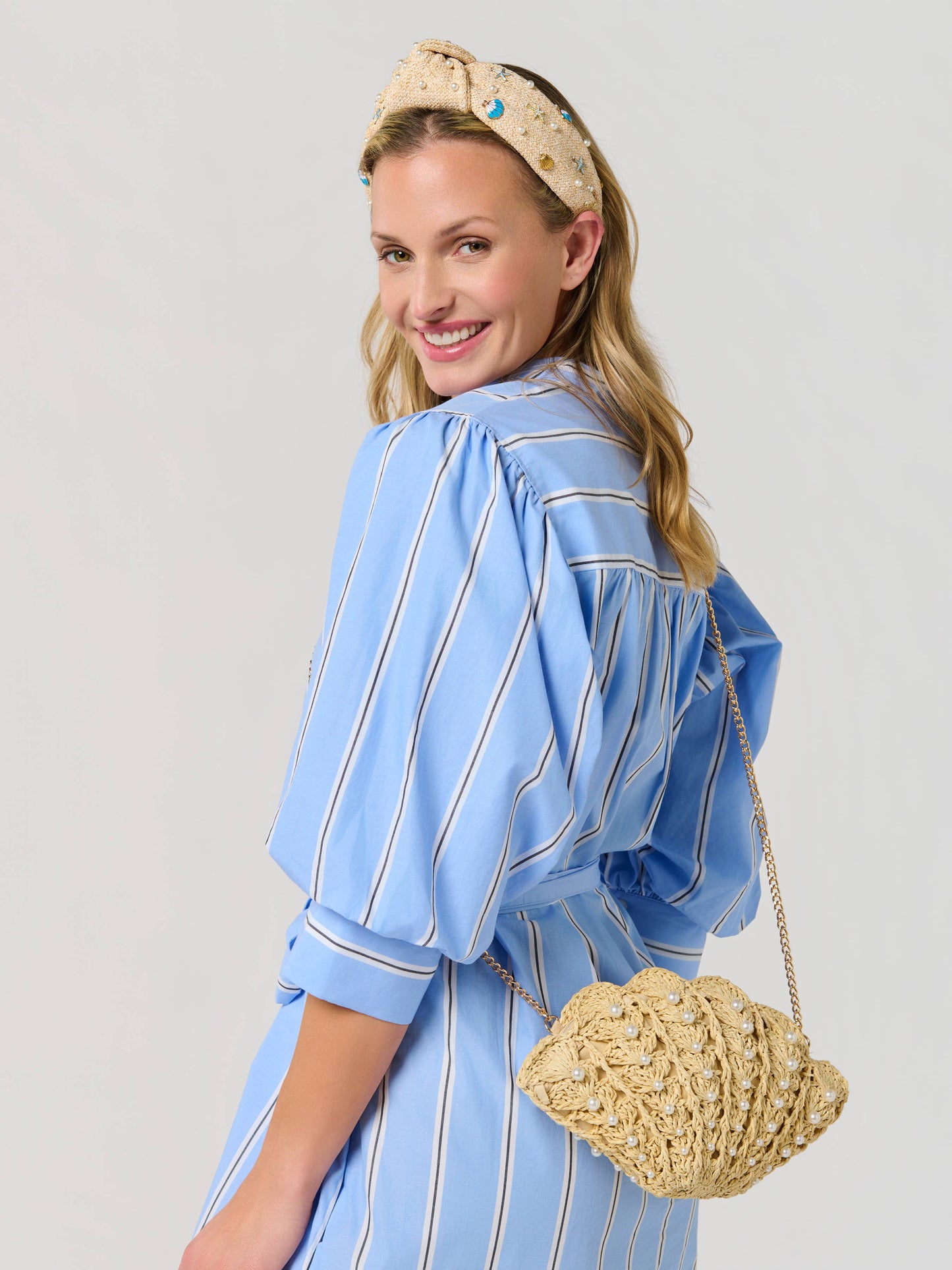SHELL CROSS-BODY,NATURAL