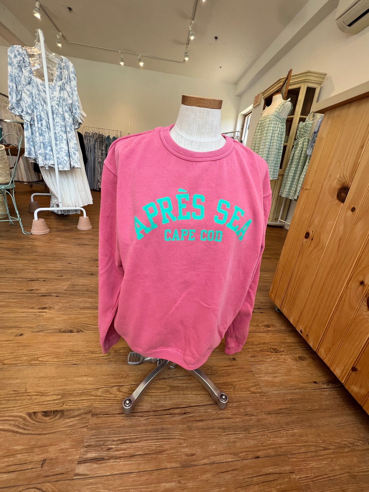 APRÈS SEA CAPE COD ™️ CREW - PINK/TEAL