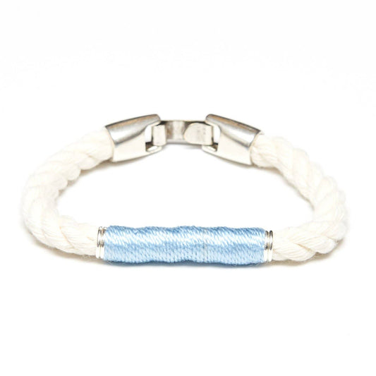 Beacon Bracelet - Ivory/Light Blue/Silver