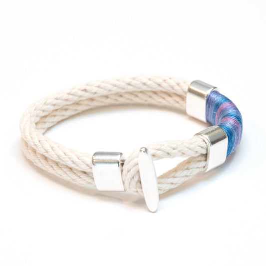 Cambridge Bracelet -  Ivory/Hydrangea/Silver S